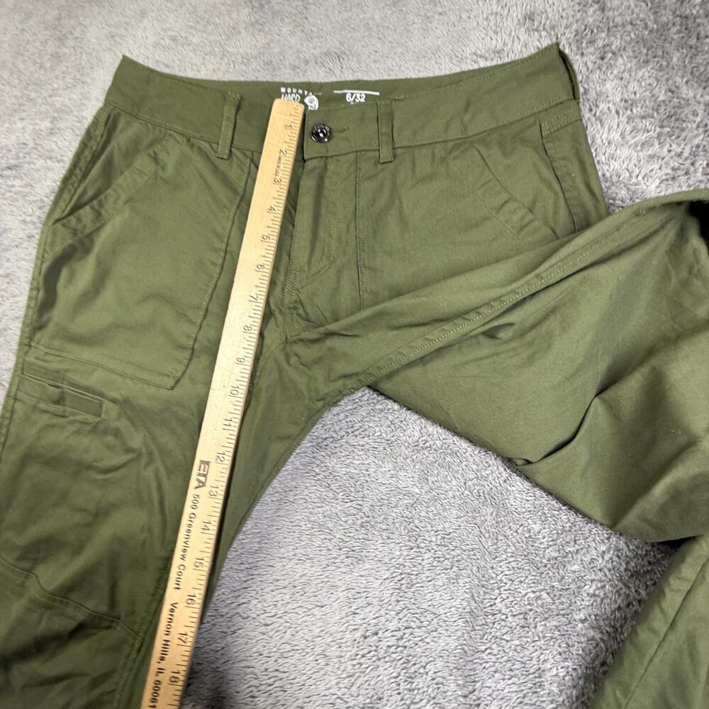 Mountain Hardwear AP Pants Army Green Womens 6 30x31 Cotton Nylon Stretch Hiking - Picture 9 of 9